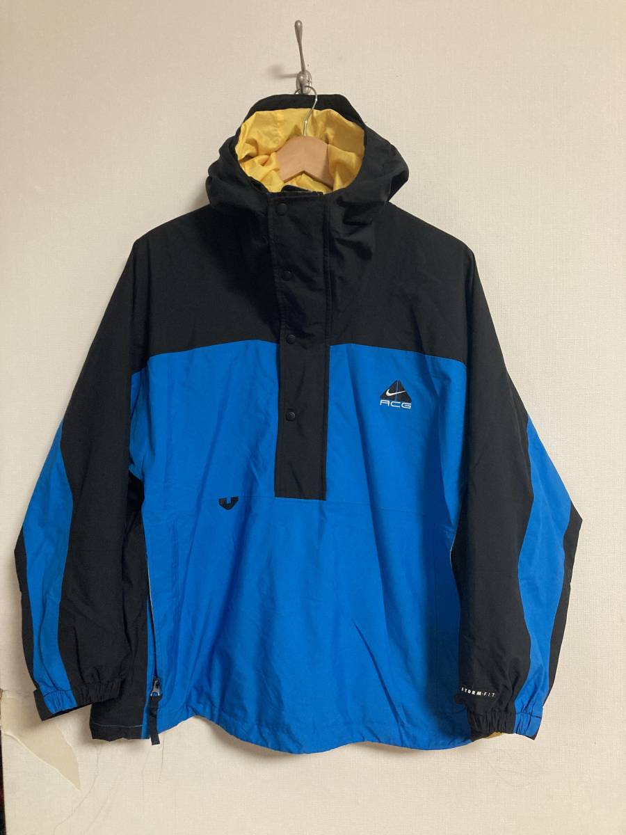  90sビンテージ NIKE ナイキ ACG プルオーバージャケット パーカ M アノラック アウトドア OLD オールド STORM FIT(ジャンパー、ブルゾン)｜売買されたオークション情報、yahooの商品情報をアーカイ 男性用