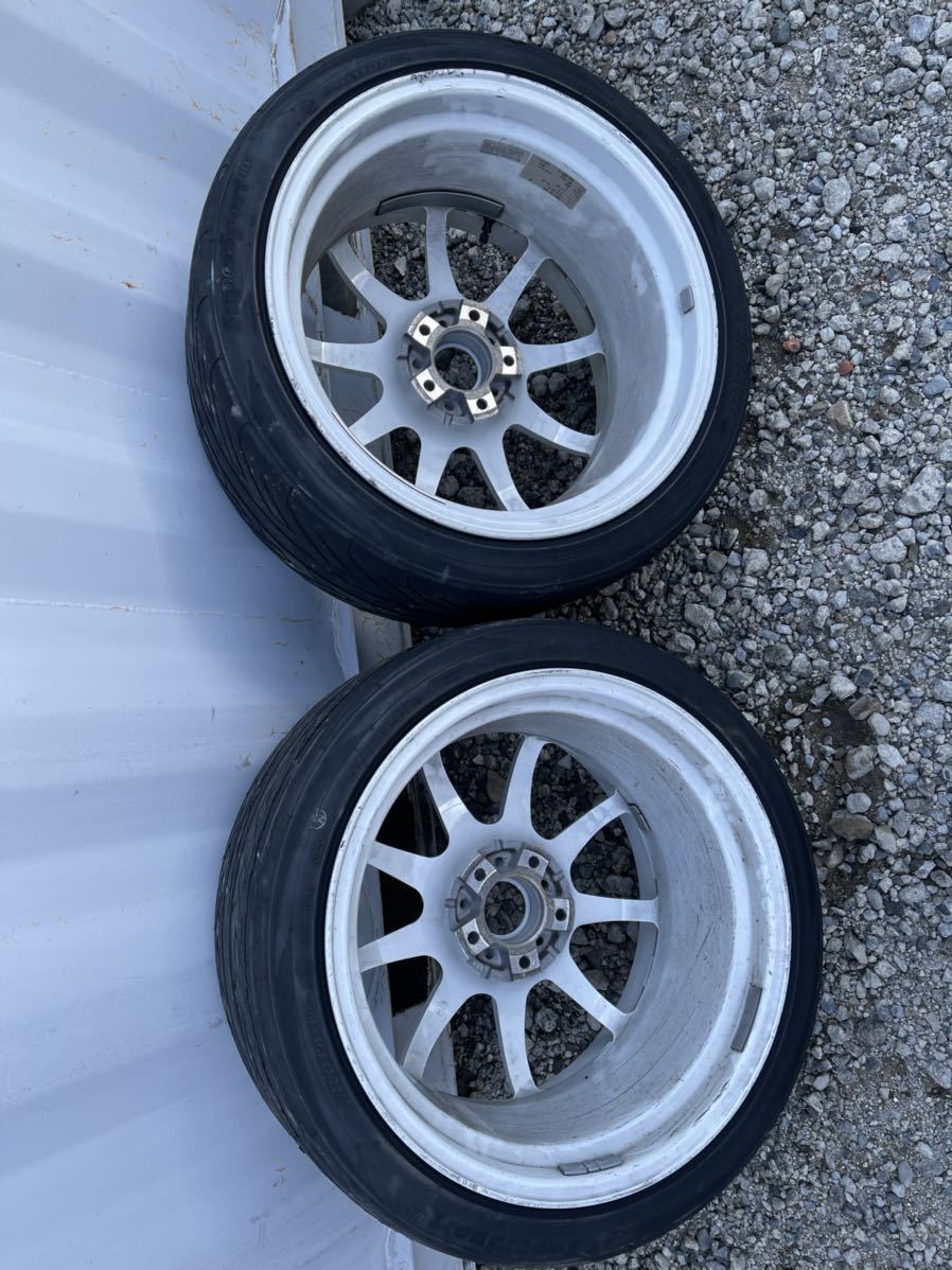 WORK emotion D9R 18インチ 10.5j+15 2本セット ホワイト 深リム 
