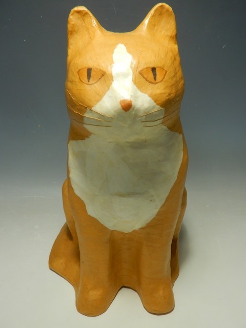 豊富な，新品 435/ 作者不明 張り子人形 猫 ねこ 茶白 動物 高さ35cm程 民芸品 置物 郷土玩具(日本人形)｜売買されたオークション情報、yahooの商品情報をアーカイブ公開 - オークファン その他