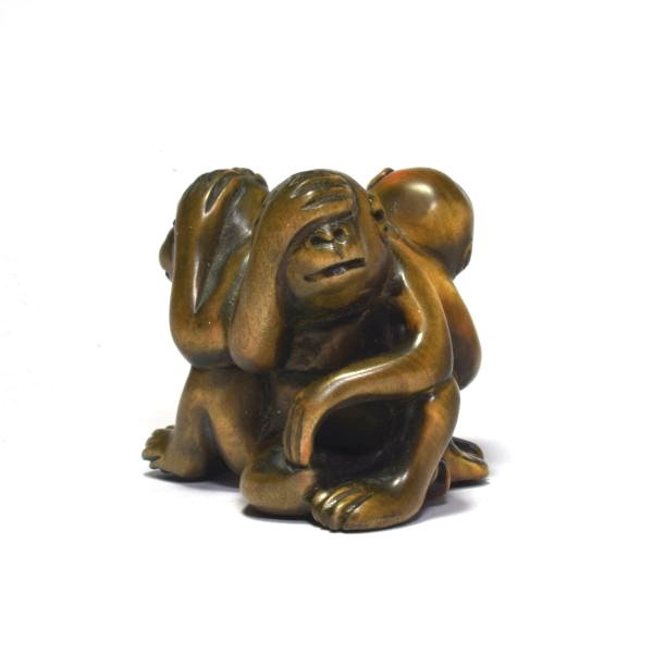 根付 柘植 見ざる言わざる聞かざる 三猿 黄楊 繊細彫刻 木製 サル 26 根付 売買されたオークション情報 Yahooの商品情報をアーカイブ公開 オークファン Aucfan Com