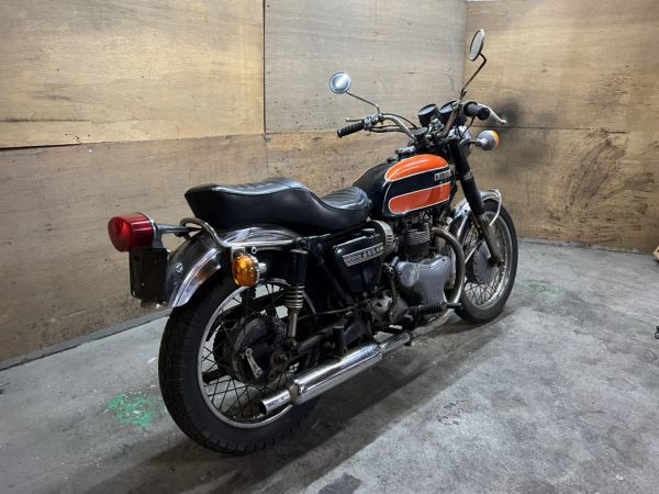 カワサキ W1SA S46年 旧車 レストアベース エンジン始動 動画あり 1円
