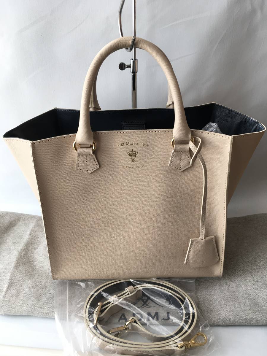 極美品 ADMJ A.D.M.J アクセソワ レザー バッグ ショルダー付き 極美品