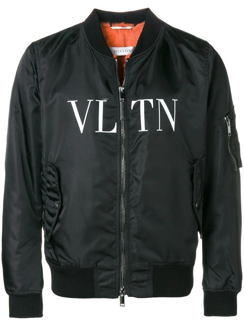 35万 ヴァレンティノ VLTN ma-1 ムートン ボンバーブルゾン 46