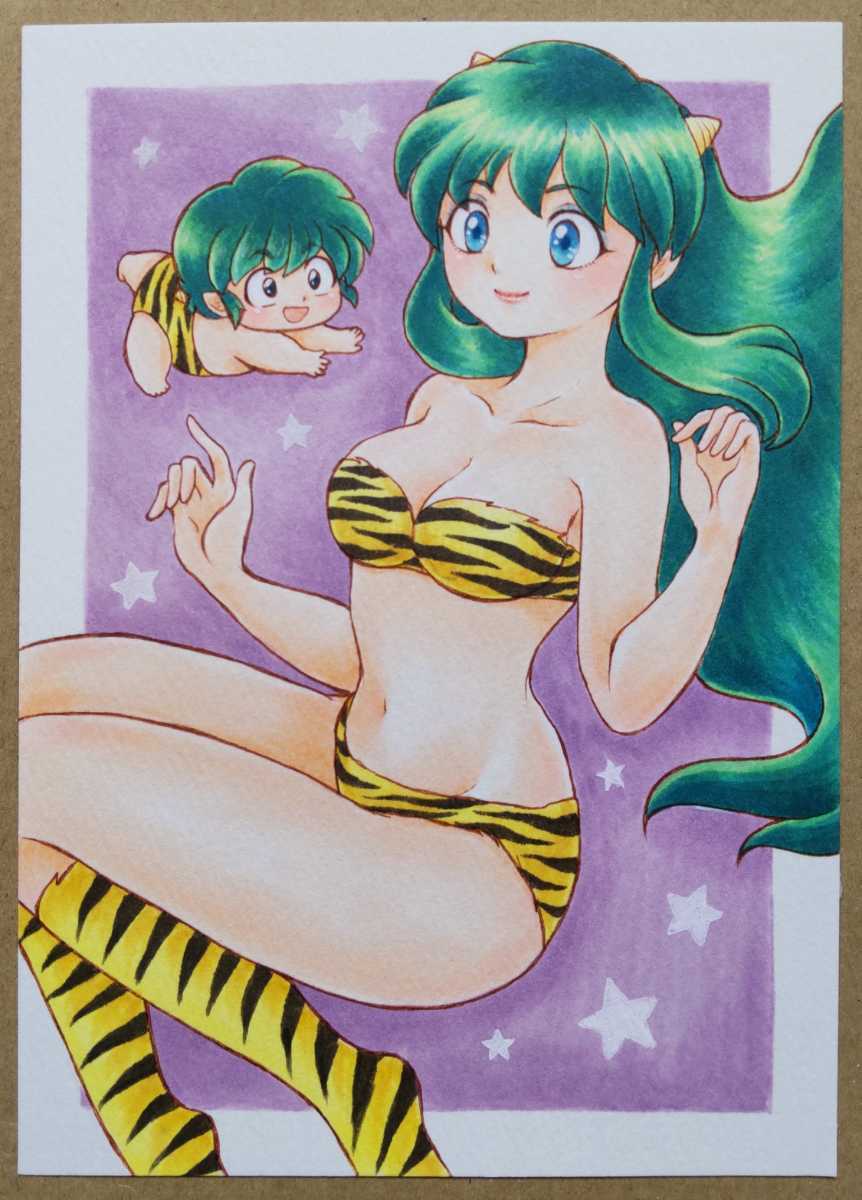 同人手描きイラスト ラムちゃん テンちゃん うる星やつら 手描きイラスト 売買されたオークション情報 Yahooの商品情報をアーカイブ公開 オークファン Aucfan Com