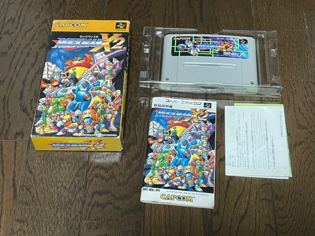 SFC スーパーファミコンソフト ロックマンX2 箱説明書葉書付 ゆう 