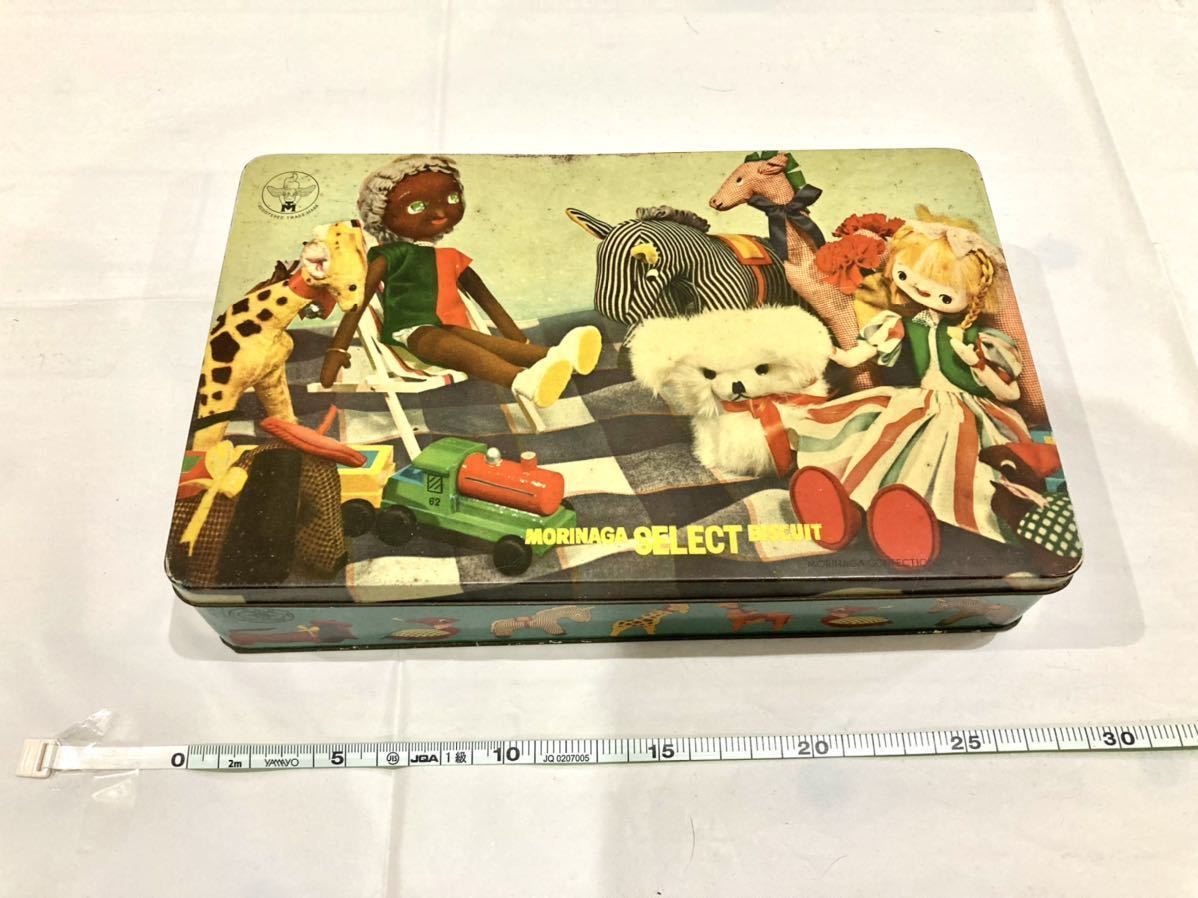 昭和レトロ 当時物 森永製菓 モリナガ 森永セレクト ビスケット缶 昔の