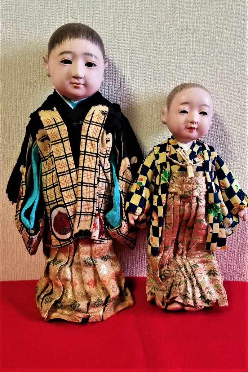 市松人形 男の子 二体
