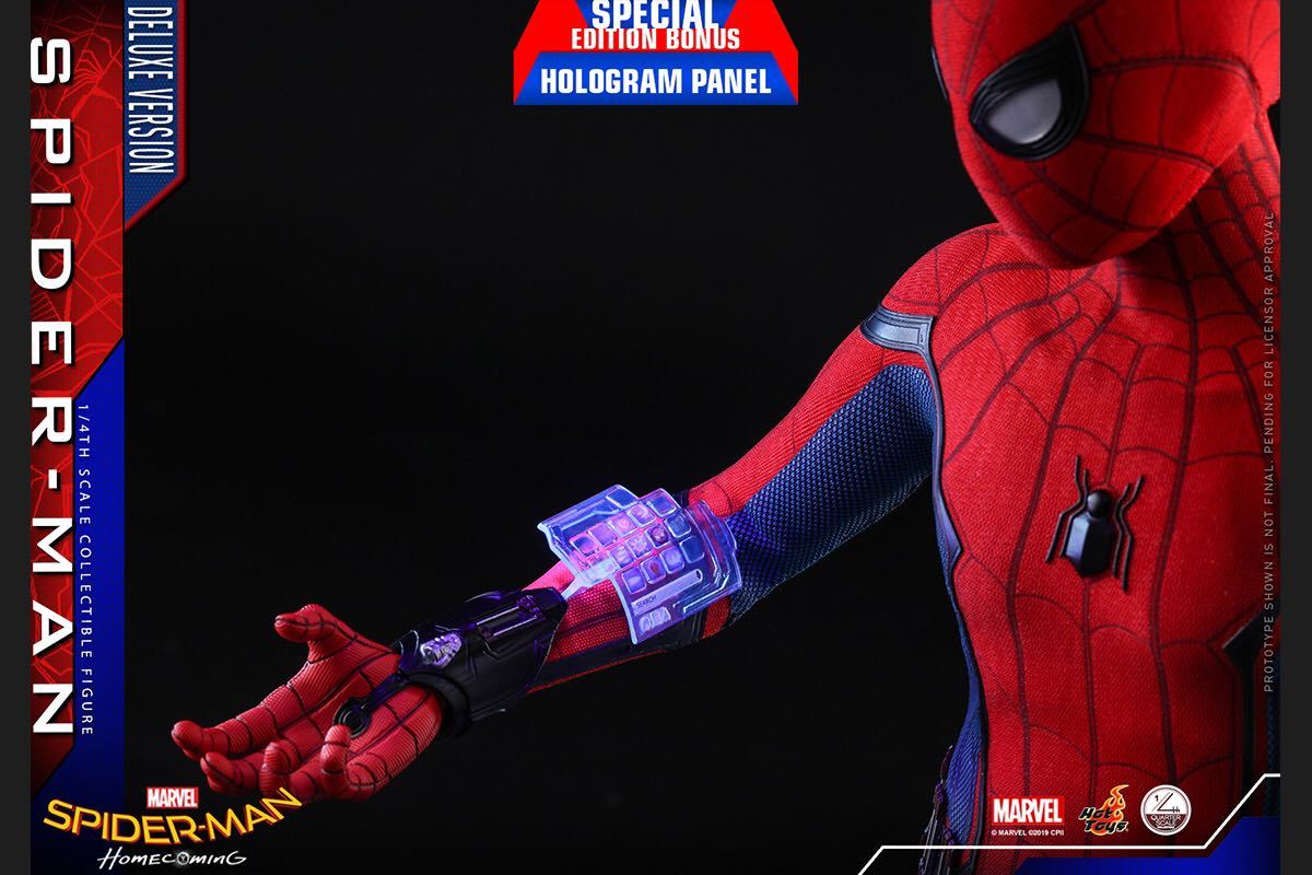 クオーター・スケール『スパイダーマン：ホームカミング』１／４ クオーター・スケール スパイダーマン 『スパイダーマン ホームカミング』1&frasl;4スケールフィギュア デラックス版 ホットトイズ 1&frasl;4スケールのビッグサイズ！ホット ヴァルチャーの発光台座付き♪ クオーター・スケール『スパイダーマン：ホームカミング』１／４スケールフィギュア 1&frasl;4 HotToys 『スパイダーマン：ホーム スパイダーマン（デラックス版） スパイダーマン：ホームカミング 「スパイダーマン