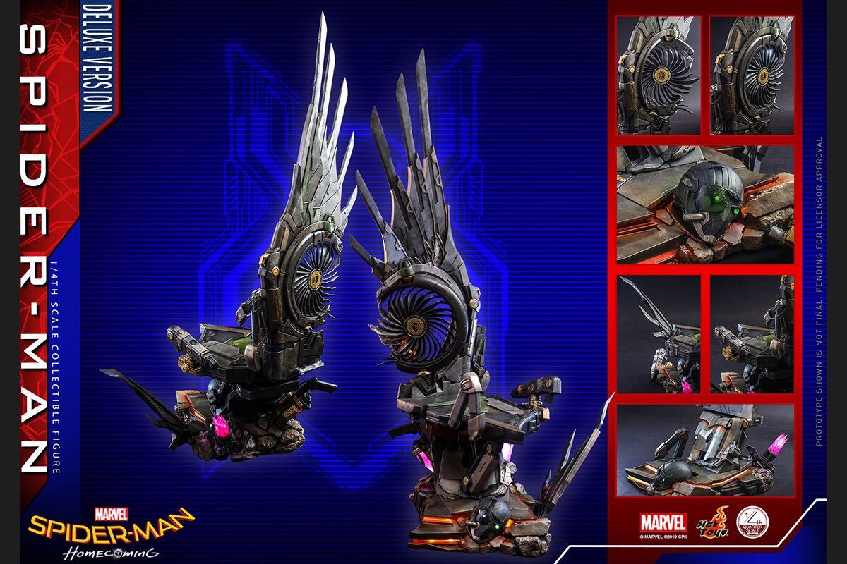クオーター・スケール『スパイダーマン：ホームカミング』１／４ クオーター・スケール スパイダーマン 『スパイダーマン ホームカミング』1&frasl;4スケールフィギュア デラックス版 ホットトイズ 1&frasl;4スケールのビッグサイズ！ホット ヴァルチャーの発光台座付き♪ クオーター・スケール『スパイダーマン：ホームカミング』１／４スケールフィギュア 1&frasl;4 HotToys 『スパイダーマン：ホーム スパイダーマン（デラックス版） スパイダーマン：ホームカミング 「スパイダーマン