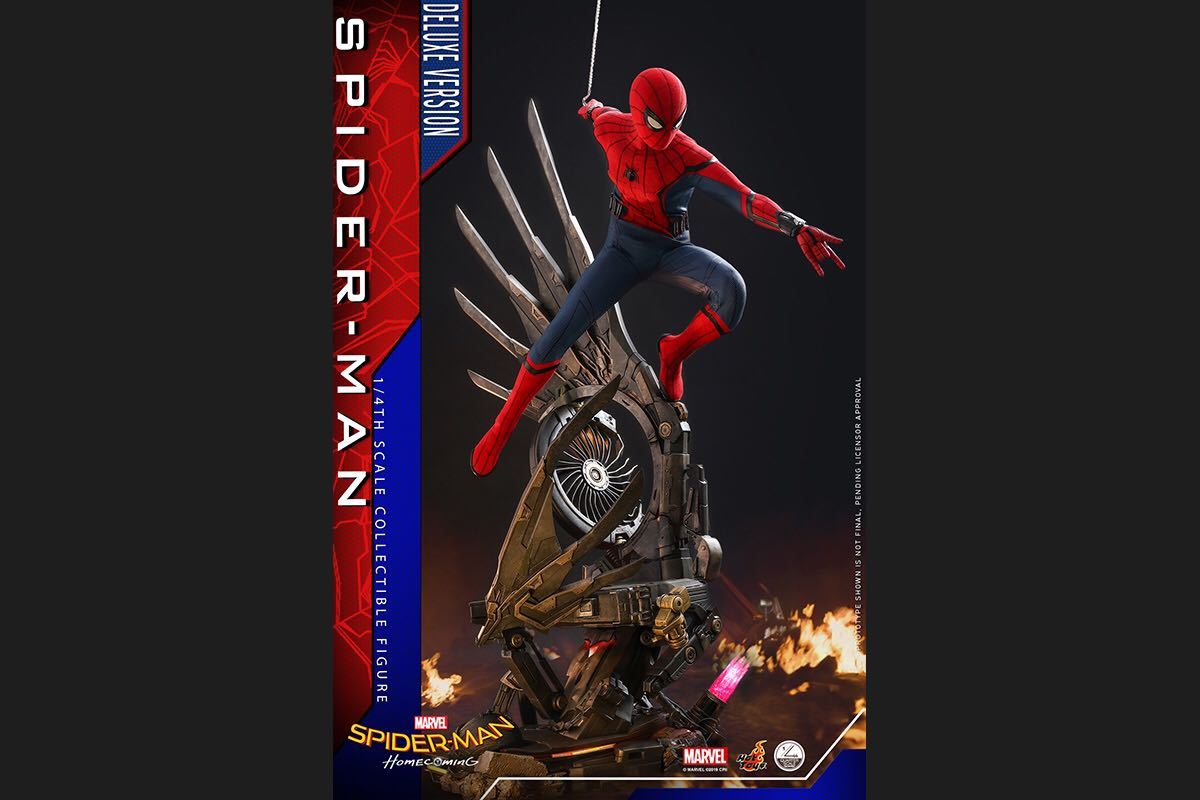 クオーター・スケール『スパイダーマン：ホームカミング』１／４ クオーター・スケール スパイダーマン 『スパイダーマン ホームカミング』1&frasl;4スケールフィギュア デラックス版 ホットトイズ 1&frasl;4スケールのビッグサイズ！ホット ヴァルチャーの発光台座付き♪ クオーター・スケール『スパイダーマン：ホームカミング』１／４スケールフィギュア 1&frasl;4 HotToys 『スパイダーマン：ホーム スパイダーマン（デラックス版） スパイダーマン：ホームカミング 「スパイダーマン