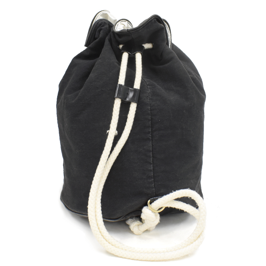 1円 ◇美品 CHANEL シャネル プールバッグ 巾着 リュックサック ロゴ  