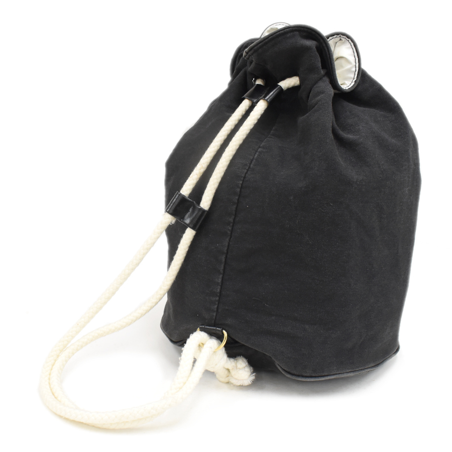 1円 ◇美品 CHANEL シャネル プールバッグ 巾着 リュックサック ロゴ 