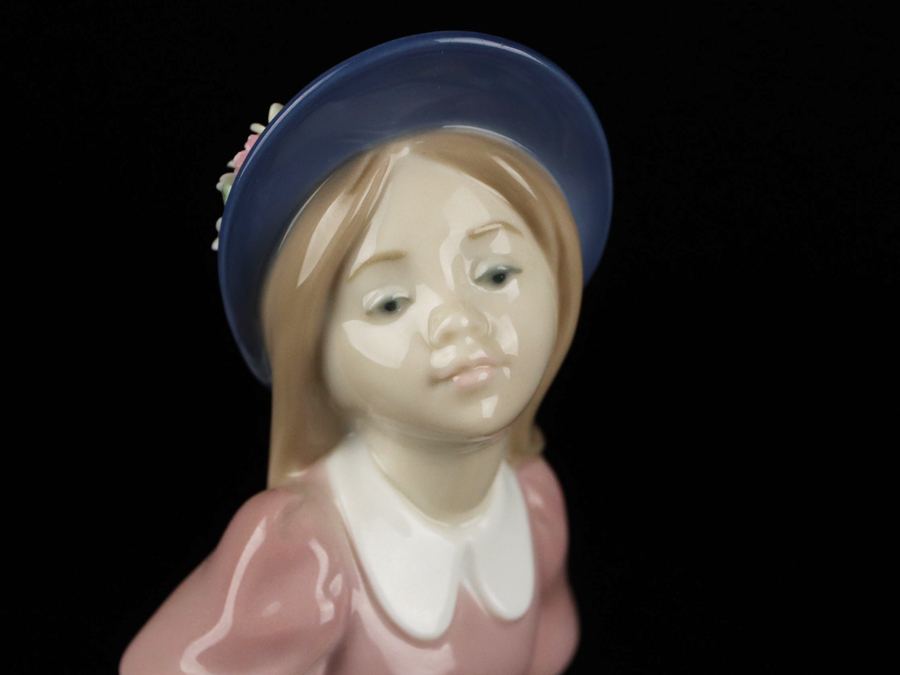 魁】本物保証 LLADRO リヤドロ 6521 「可愛いお花屋さん」 大型 横23