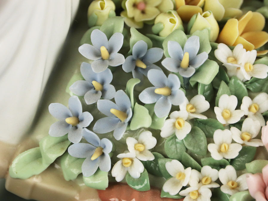 魁】本物保証 LLADRO リヤドロ 6521 「可愛いお花屋さん」 大型 横23