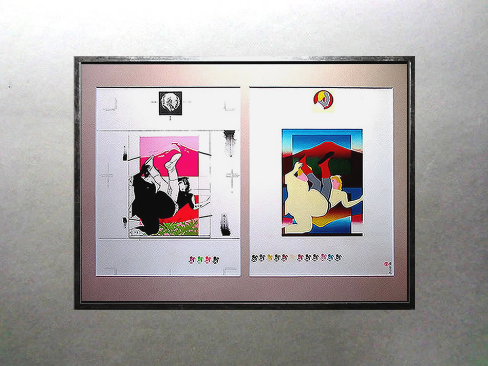 横尾忠則 シルクスクリーン2点組【 Sex in illustration 1】1969年