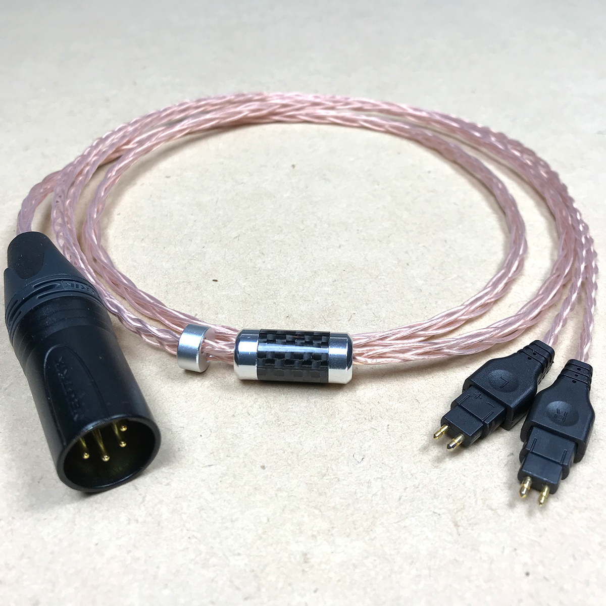 HD650用リケーブル 8芯 MOGAMI2944 XLR4ピン 120cm イヤホン モガミ