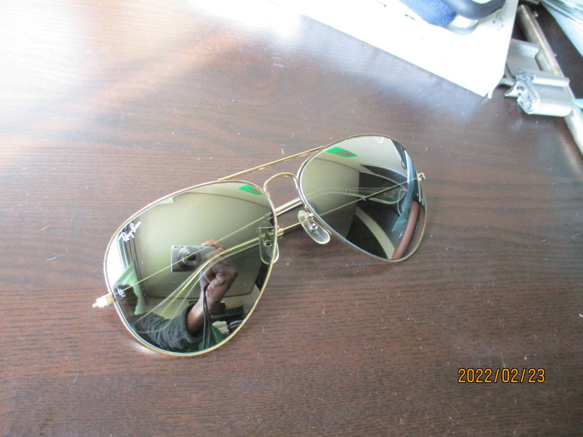 レイバン アビエイター 型番不明（RB3025？） 62サイズ ラージメタル  