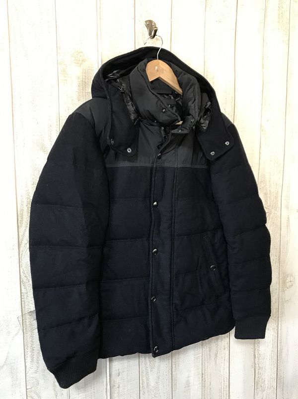 310☆【切り替えデザイン ウールダウンジャケット】UNIQLO ユニクロ 