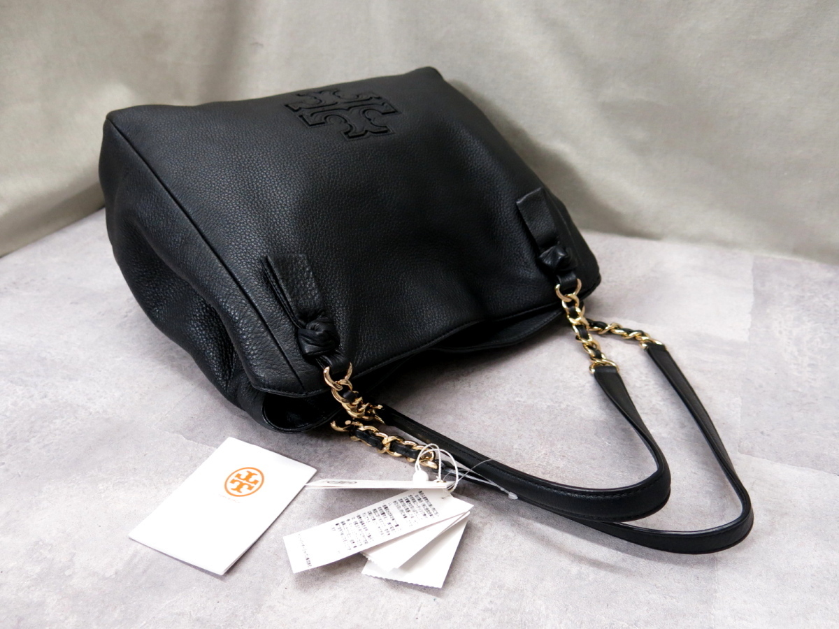✨美品✨ 丸っこく TORY BURCH トリーバーチ レザー トートバッグ チェーン 
