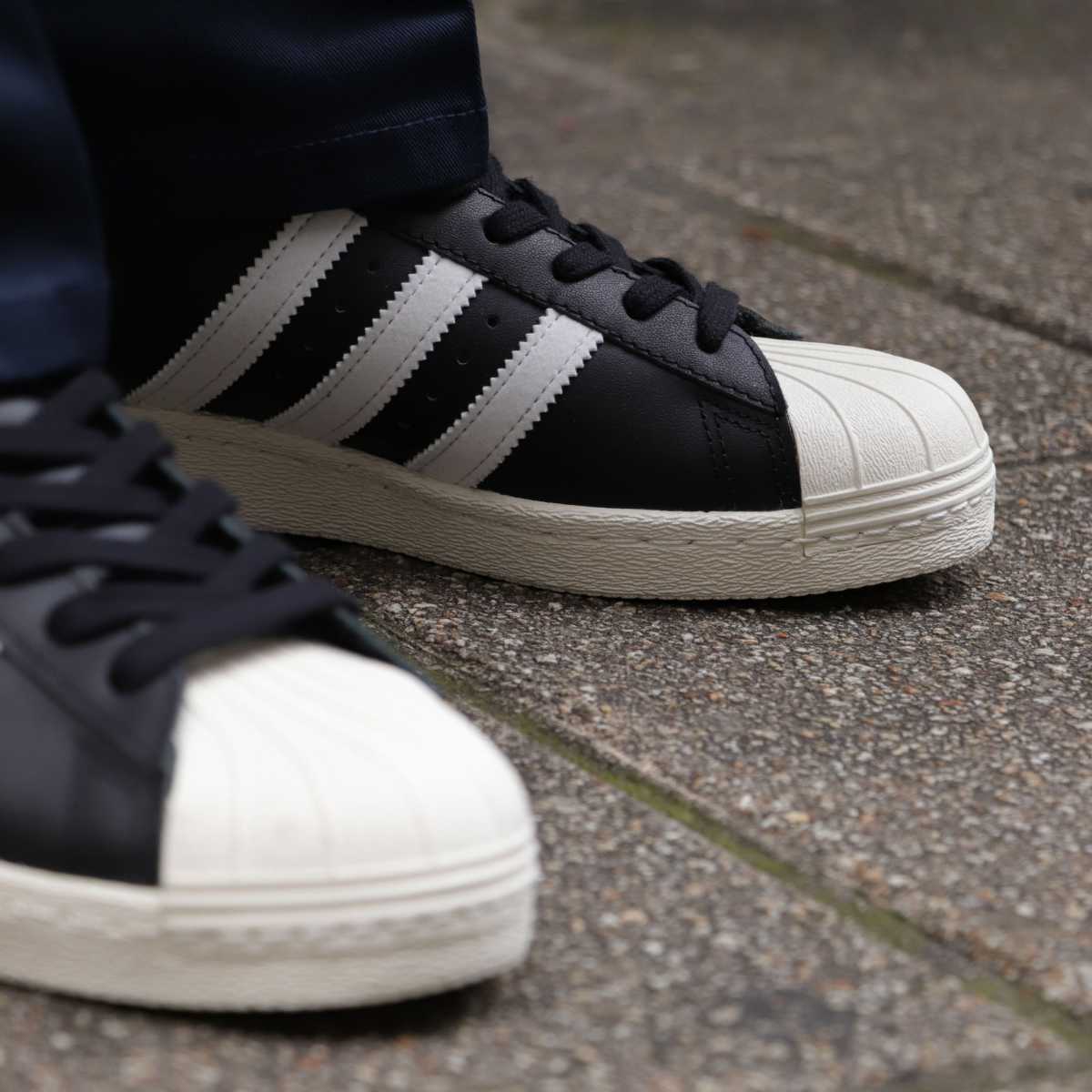 貴重! 25.5cm adidas SUPERSTAR 80s 新品未使用 スーパースター SS 黒 