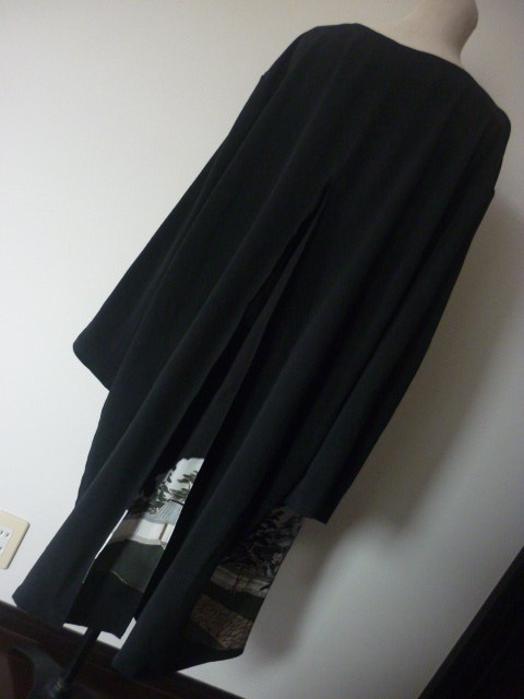 即決，大きいサイズLL.２L，３L，４L重ね着風ワンピース，正絹黒縮緬の留袖&刺繍帯，アンサンブル風ワンピース，着物リメイク