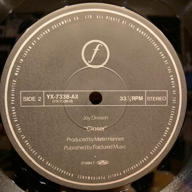◇希少!国内帯付LP◇ジョイ・ディヴィジョン JOY DIVISION クローサー