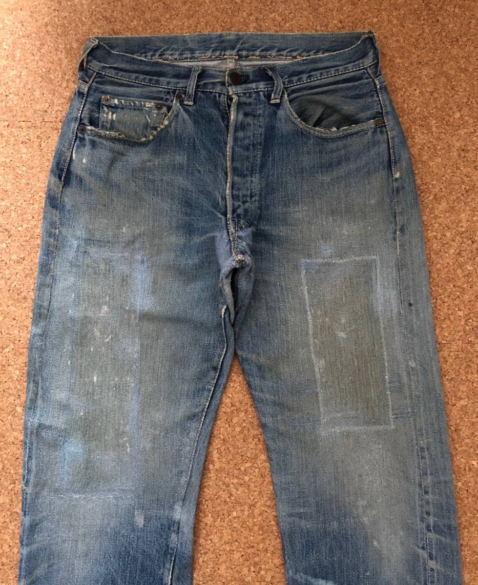 60S LEVIS リーバイス501XX 推定ギャラ無し紙パッチ 刻印K グランジ  