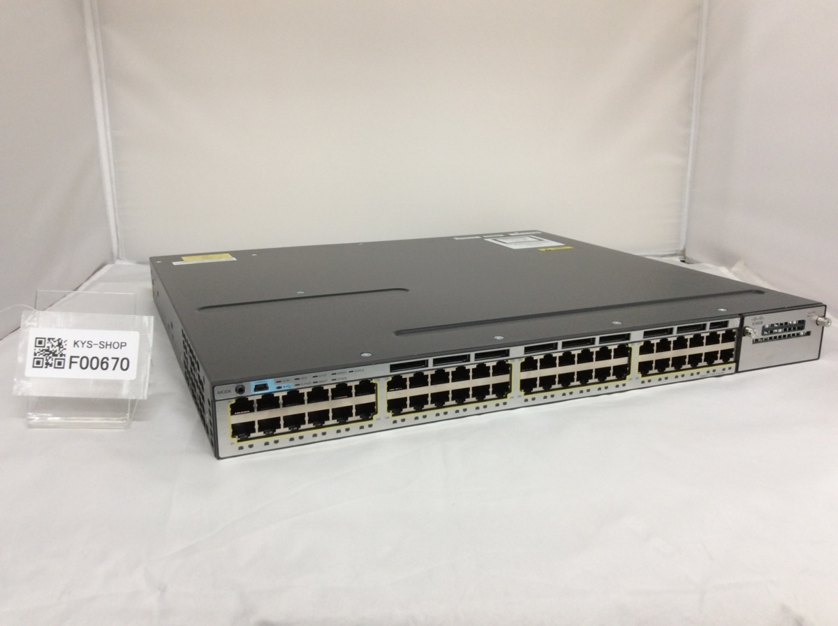 【100%新品，新品】 初期化済み CISCO/シスコ Catalyst 3750-X シリーズ スイッチ WS-C3750X-48T-E V04 搭載OS Version 12.2 58 SE2(イーサネットハブ)｜売買されたオークション情報、yahooの商品情報をアーカイブ公開 - オークファ イーサネットハブ