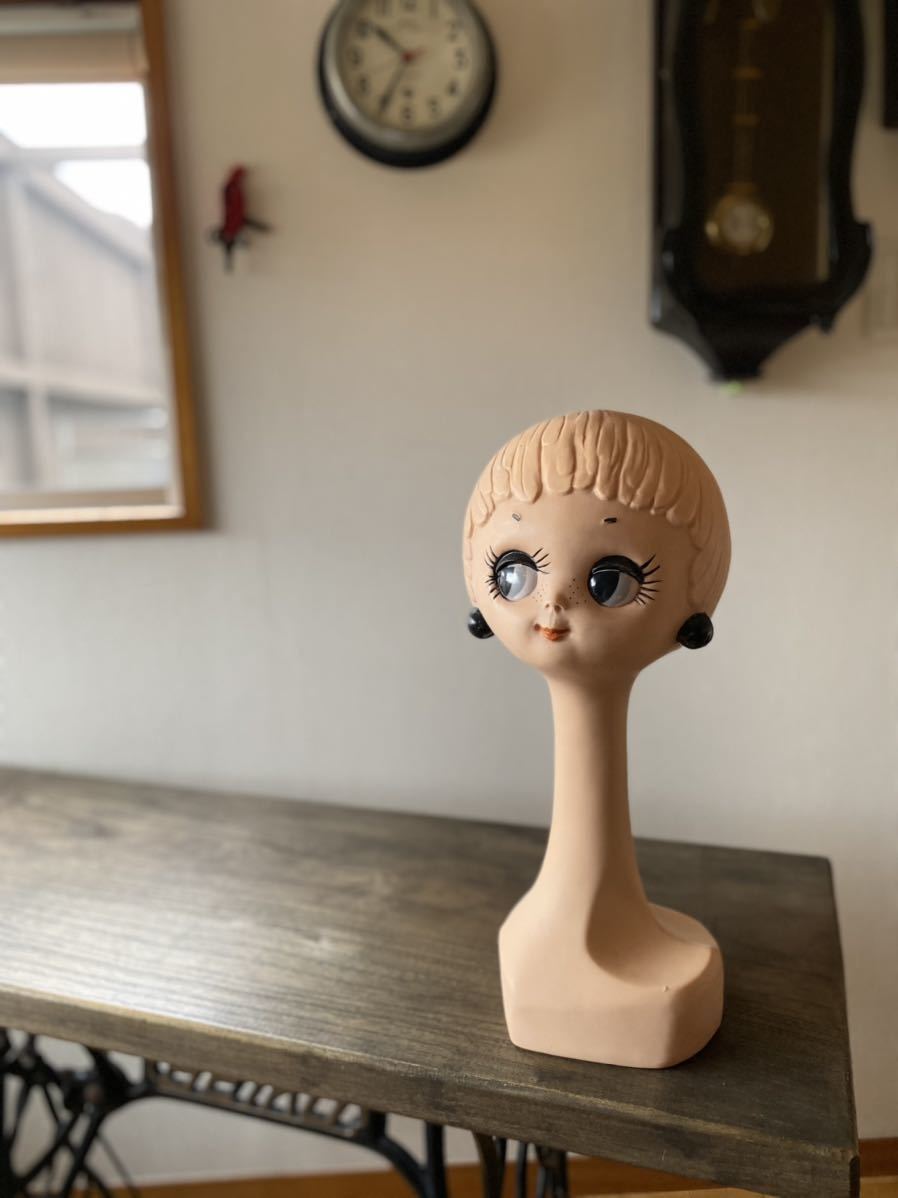 当時物 極上品ヘッドマネキン ツィギー ツィッギー TWIGGY 店舗什器