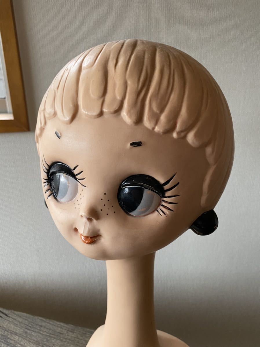 当時物 極上品ヘッドマネキン ツィギー ツィッギー TWIGGY 店舗什器 
