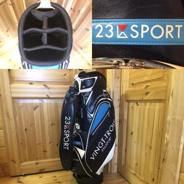 中古品 ☆ 23区SPORT GOLF キャディバッグ NAVY 9.0型 ☆ 希少 レア 
