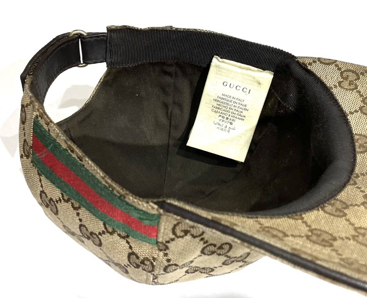 S2078 GUCCI グッチ GGキャンバス ロゴ 総柄 20035 ベースボール 