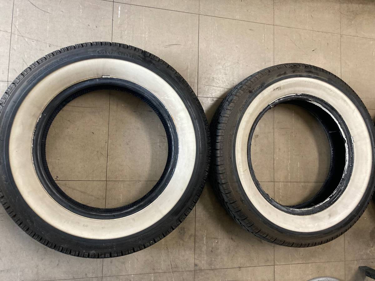 ホワイトリボン Coker Classic 165R15 ラジアル 中古 4本セット 空冷 