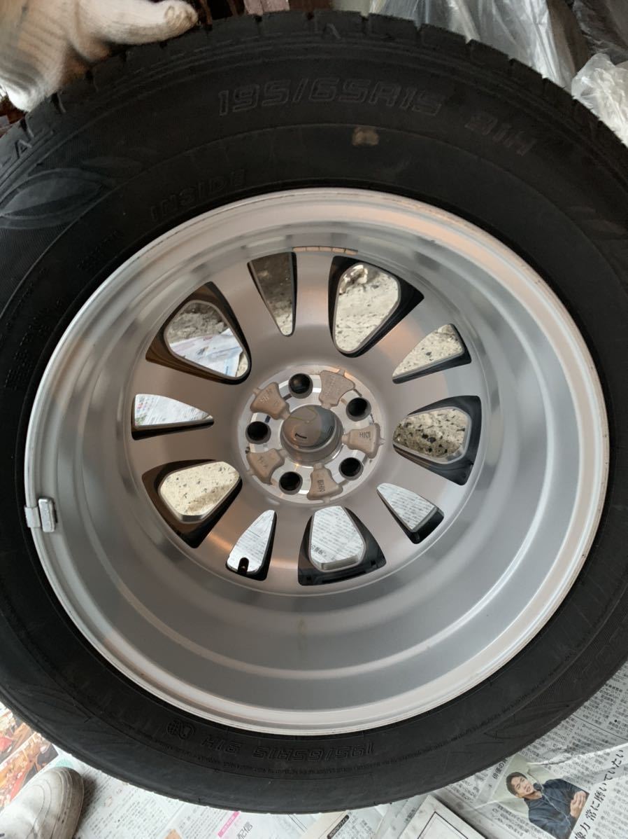 プリウス 50後期 新車外し 195/65R15 純正ホイール タイヤ付き4本  