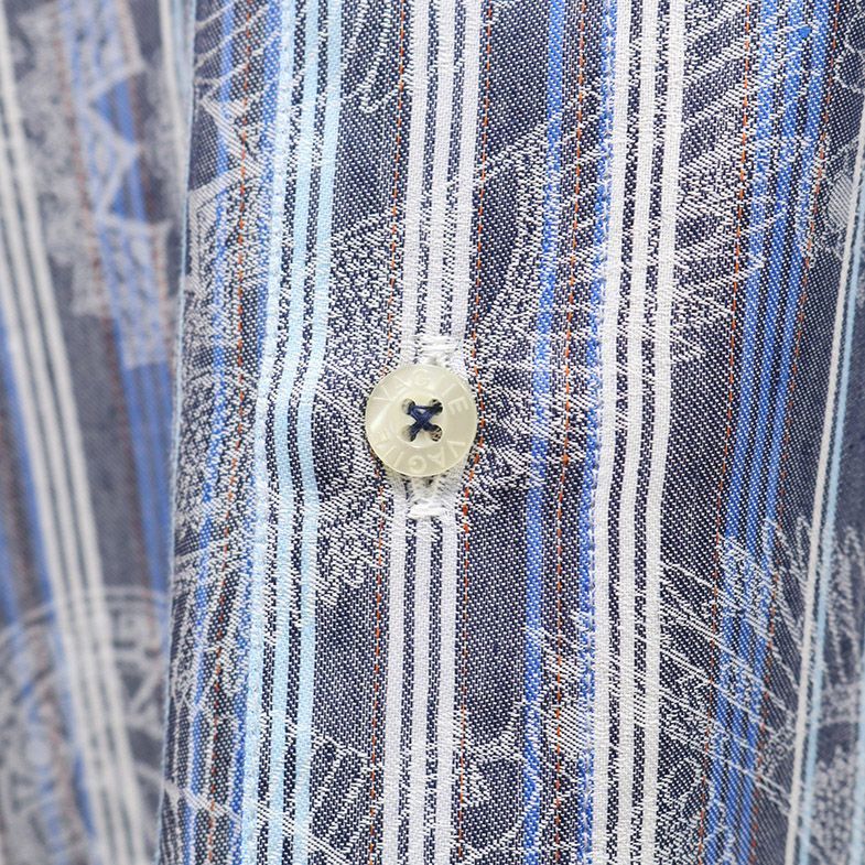 1円 春夏&frasl;VAGIIE&frasl;46(M)サイズ&frasl;日本製シャツ 清涼 綿麻ジャガード