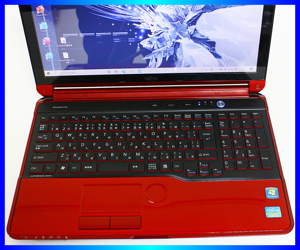 高性能✨ Win10人気の赤8世代Corei7/SSD/メ12G/無線/カメラ/TypeC