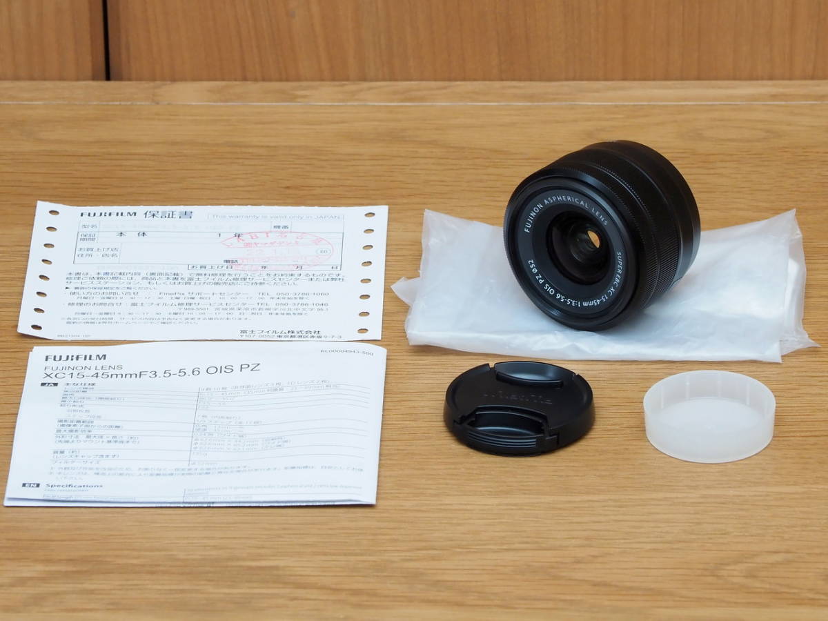 新品同様 保証書 FUJIFILM FUJINON XC15-45mmF3.5-5.6 OIS PZ ブラック 送料込みです FUJIFILM OIS PZ Xマウント 富士フイルム 在庫一覧