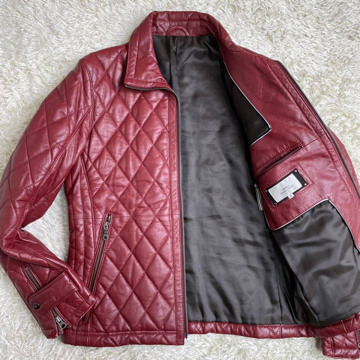 極美品 L ザショップティーケー ラムレザー シングルライダース