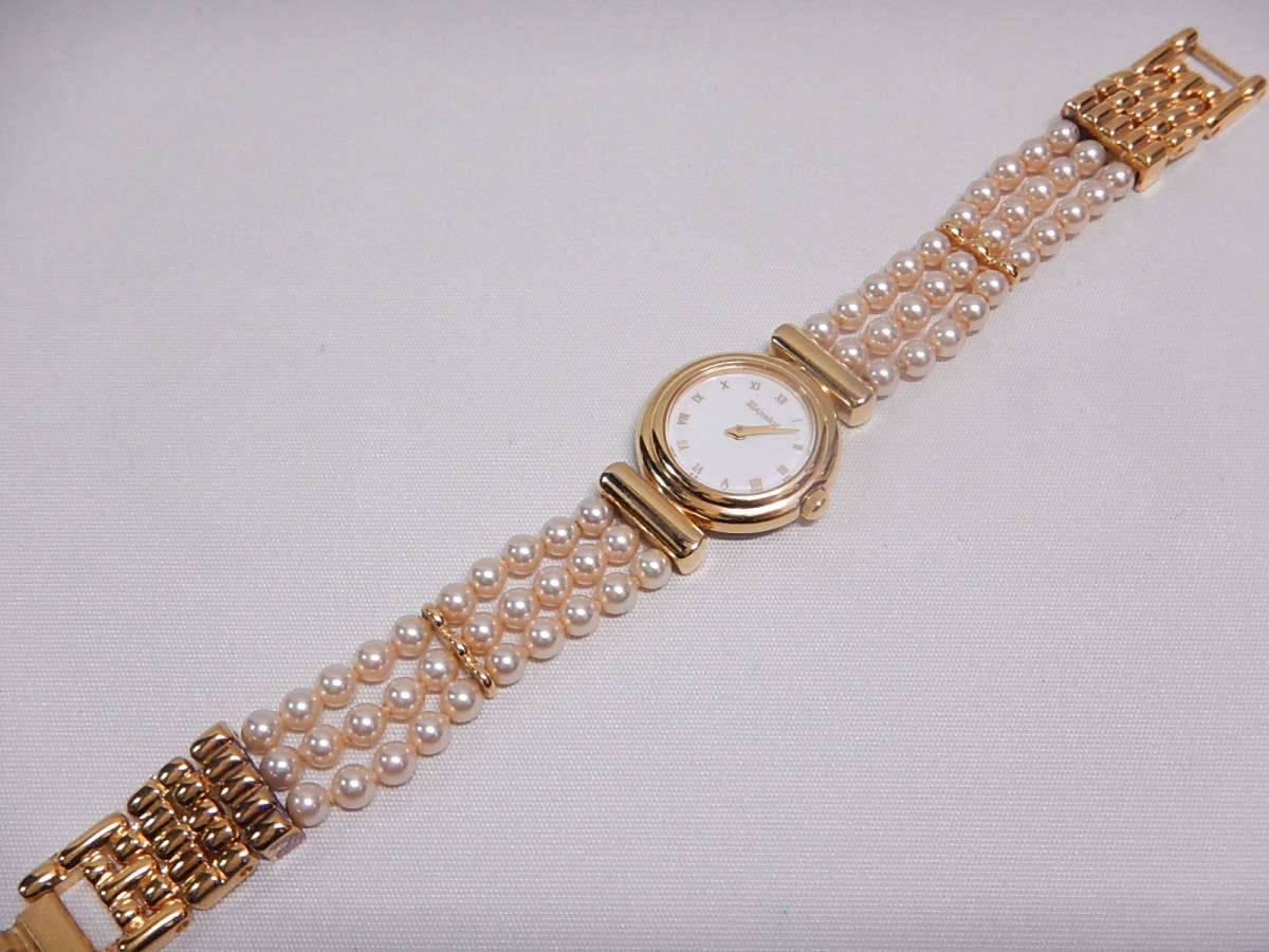 美品□MAJORICA マジョリカ SWISS 18K GOLD EP パール真珠  