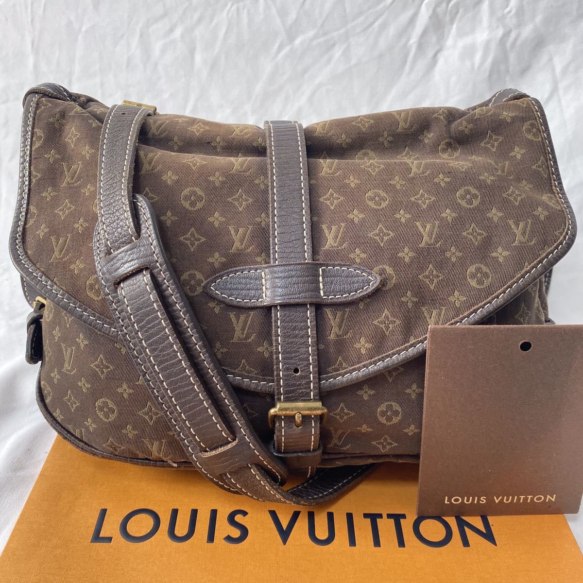 1円 Louis Vuitton ルイヴィトン ミニラン ソミュール 30 キャンバス 