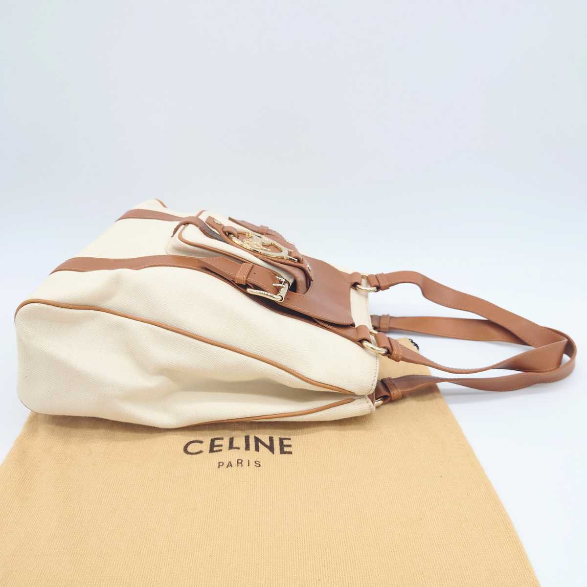 1円 【美品・激レア最高級】 CELINE セリーヌ 馬車金具 馬車ロゴ 
