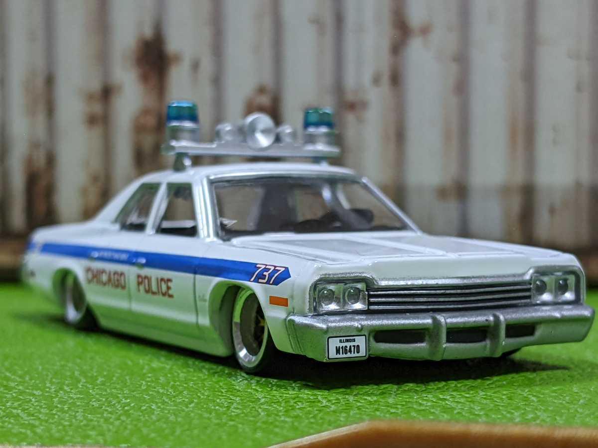 ★1/64 トミカサイズ　ダッジ　ロイヤルモナコ　ポリスカー改深リム、ローダウン、他にも色々出品中! ダッジ Yahoo!オークション - Dodge 0 ローの中古品