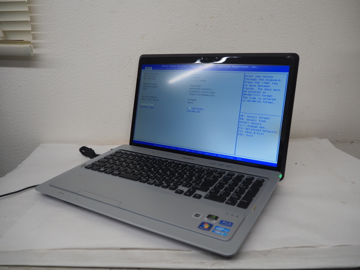SONY VAIO VPCF24AJ Windowsノート本体 Sony VAIO PCG-81411N