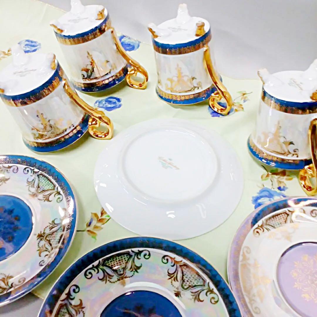 ゴールデンファンタジー 大橋陶器 ティーカップ レトロ 4客セット ゴールデンファンタジー 大橋陶器 ティーカップ レトロ 4客セット