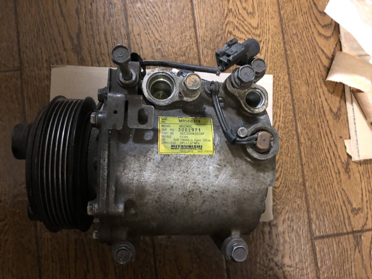 純正 CT9A エアコン エアコンコンプレッサー コンプレッサー ランサーエボリューション7 4G63 AC CT9W 0 ワゴン エボ 1 実働 | GTNET札幌