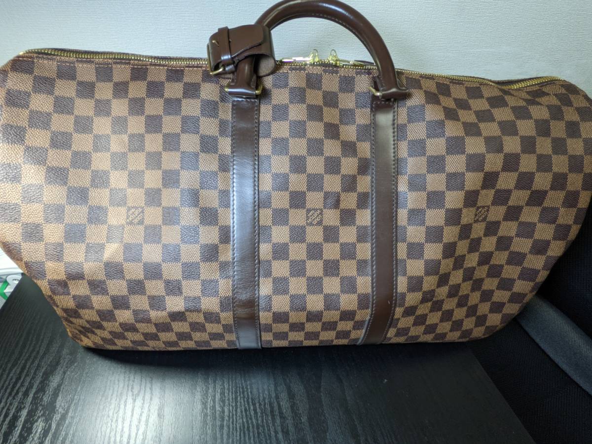 □□極美品！LOUIS VUITTONルイ・ヴィトン／ダミエ・キーポル55 