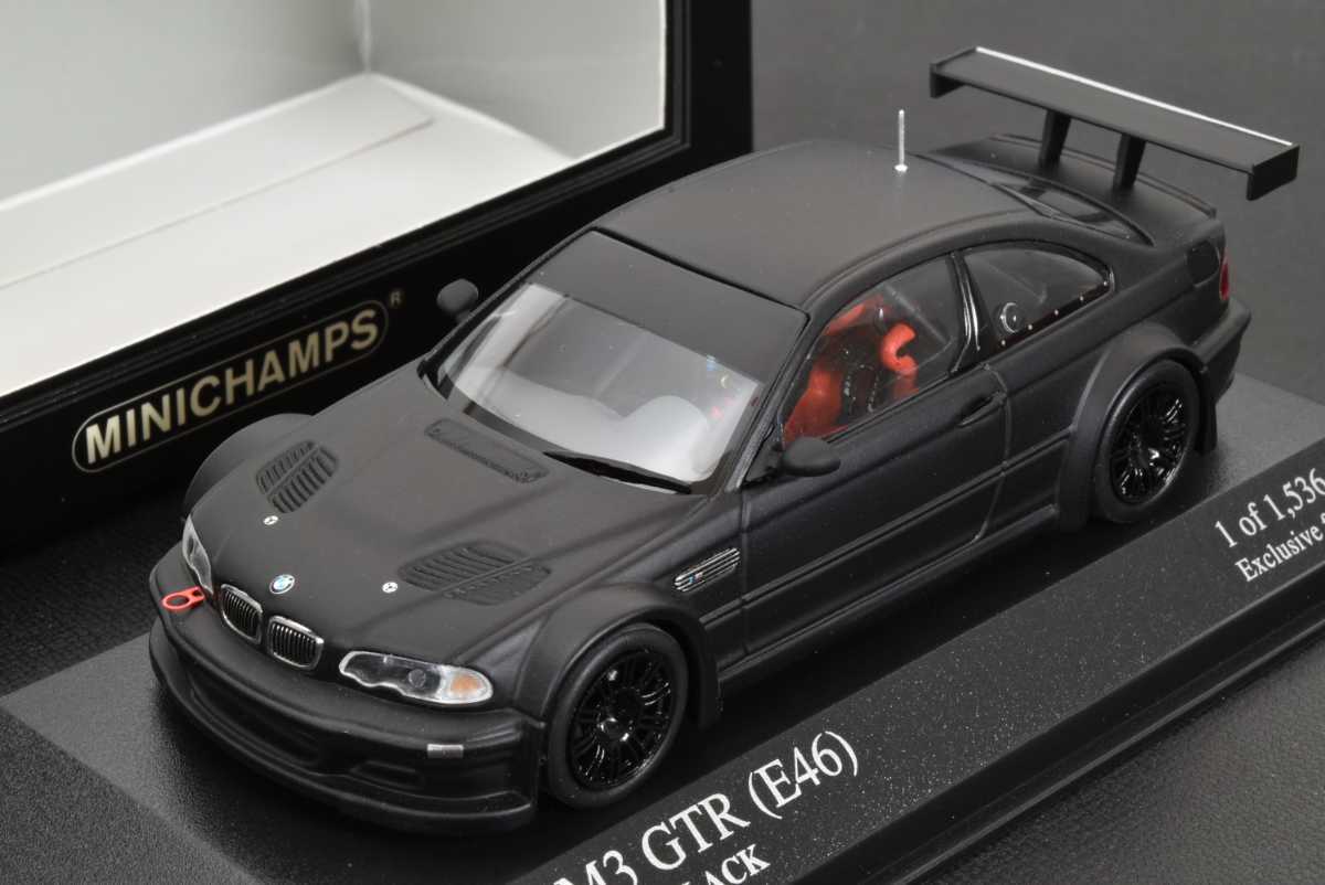 ミニチャンプス 1/43 BMW M3 GTR E46 ホモロゲーション マットブラック
