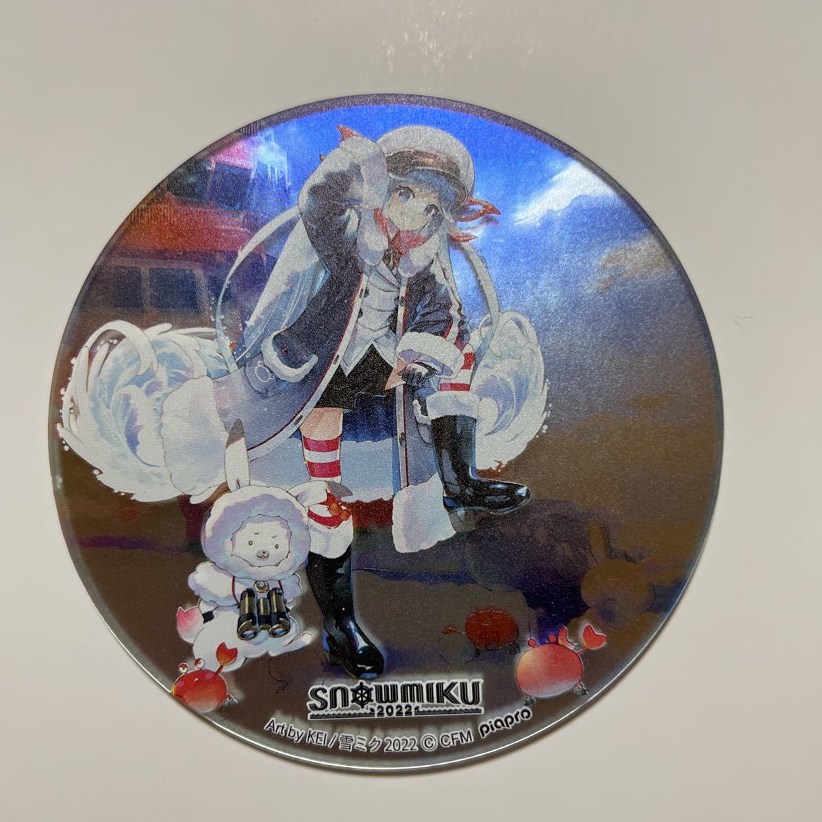 激レア、新品】SNOWMIKU2022 コースター型パブミラー art by KEI 公式  