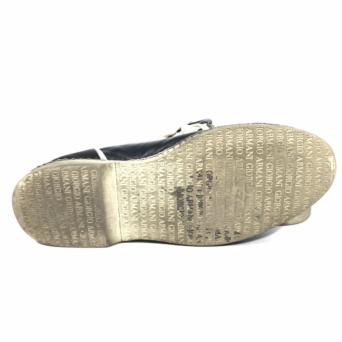【ジョルジオアルマーニ】本物 GIORGIO ARMANI 靴 27cm スニーカー カジュアルシューズ 本革 レザー 男性用 メンズ イタリア製 42 ARMANI シューズ GIORGIO 茶 ジョルジオアルマー二27cm〜イタリア製 armani（スニーカー｜メンズ靴）：靴の通販