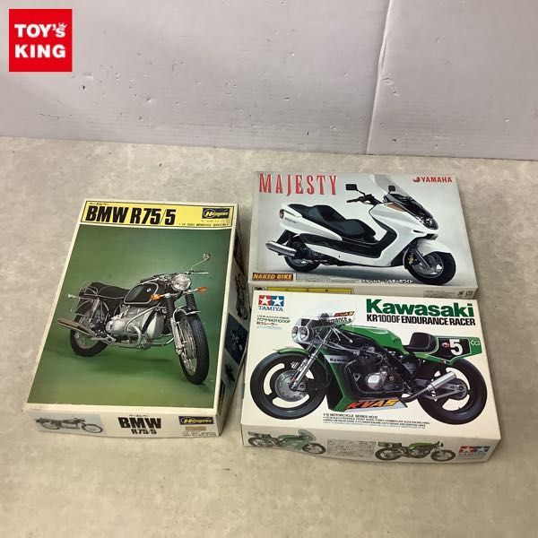 1円～ タミヤ 等 1/12 他 カワサキKR1000F 耐久レーサー BMW RC75/5 他 1